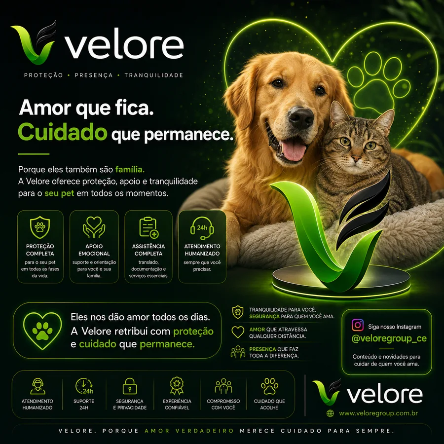 Velore Pet — cuidado especial para pets da família